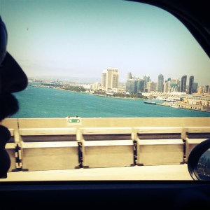 San Diego skyline from the Coronado Bay Bridge
