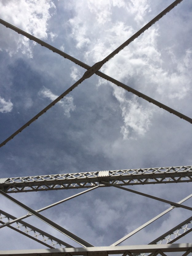 clouds on top of bridge