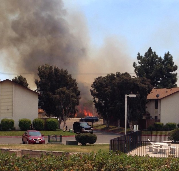 Oceanside fire, today. Photo credit: Janis