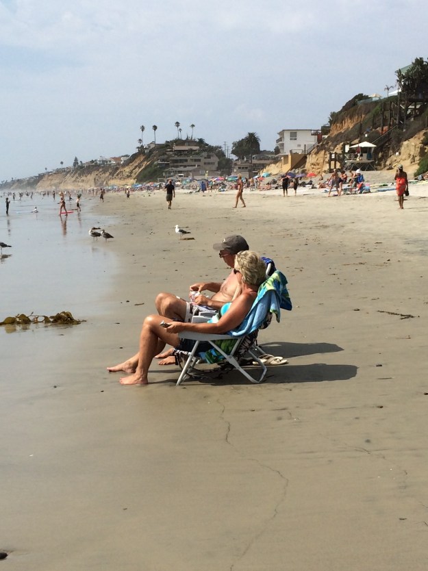 beach people-sand chairs