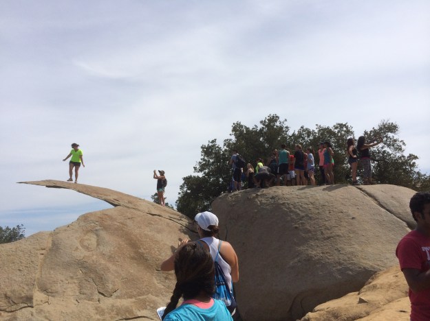 Waiting for photo op Mt Woodson