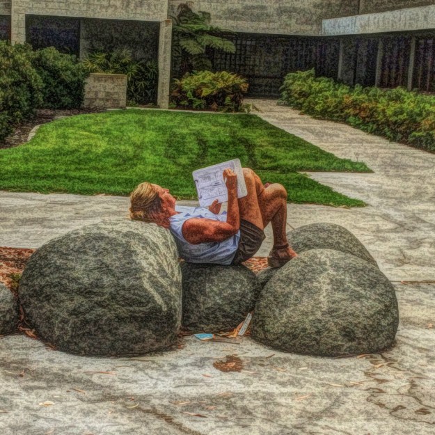 writing on the rocks