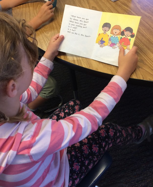 young reader with stripes