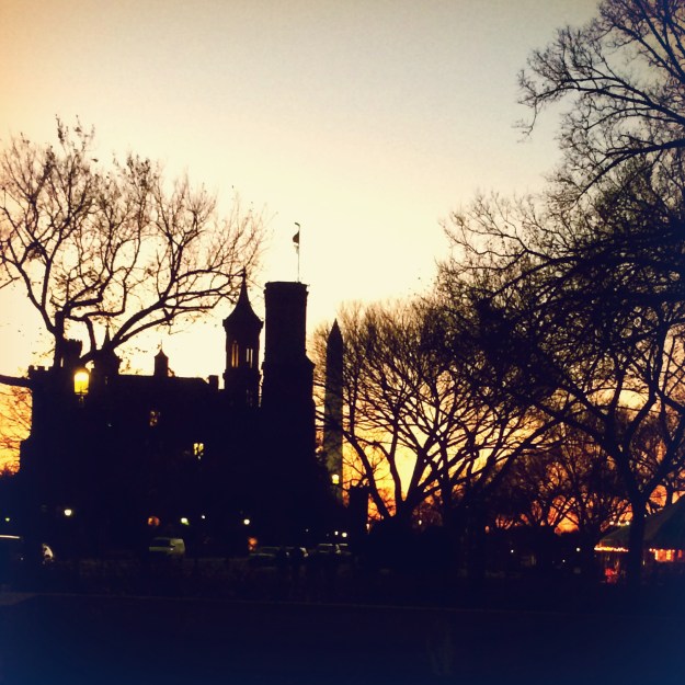 buildings in silhouette