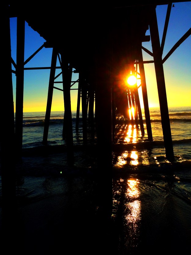 sun through the pier