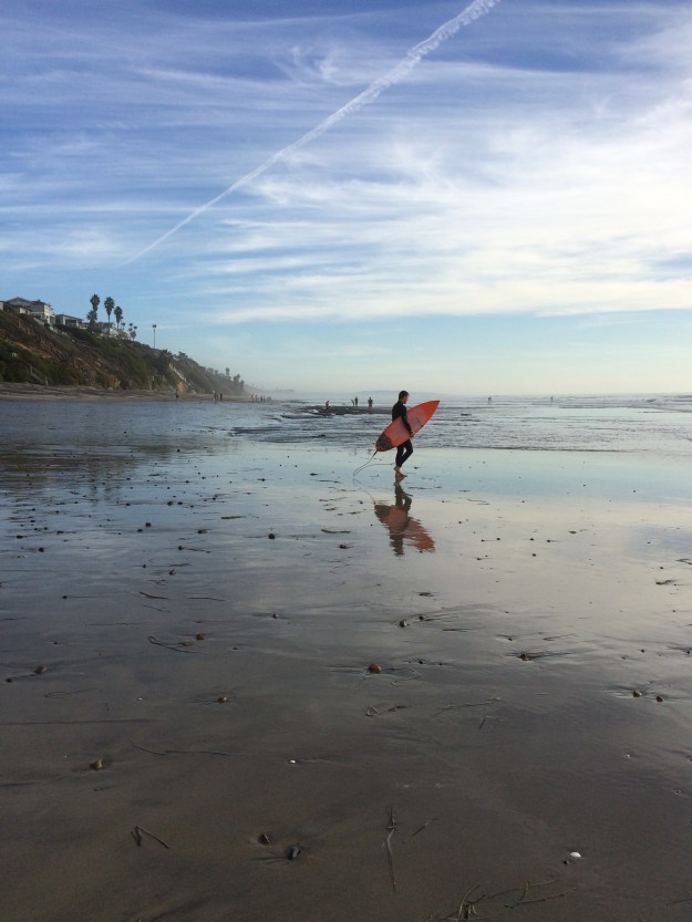 Surfer on the beach