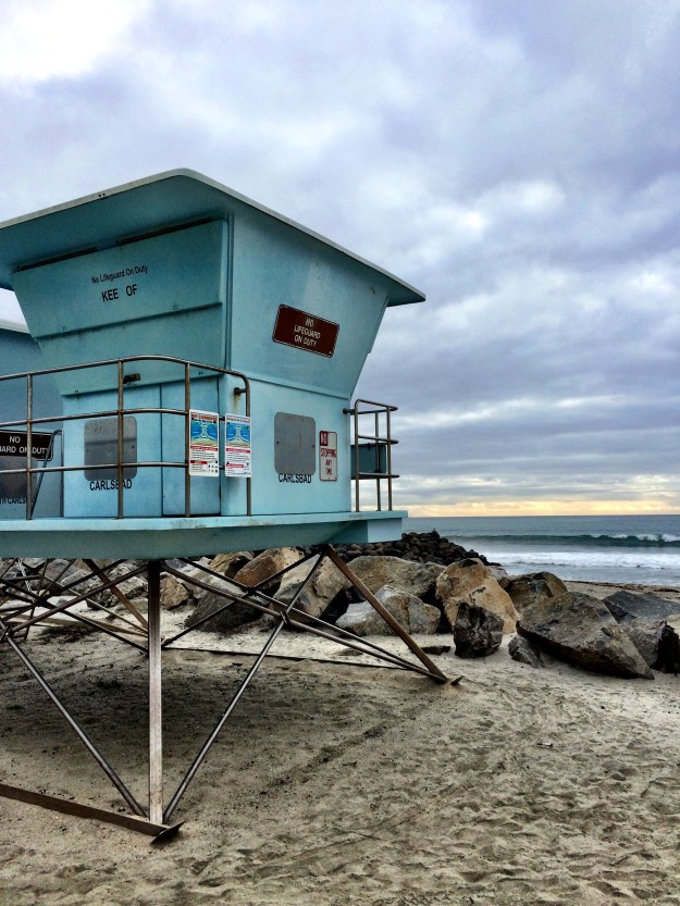 Yellow sky behind tower